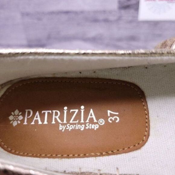 Patrizia by Spring Step Raiatea Slip on Espadrille Loafer Gold Blue Green sz 6.5 - Picture 9 of 9